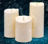 Outdoor Waterproof Plastic Led Moving Wick Flameless Led Candle With Timer And Remote