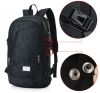 Backpack with USB Charging Port Laptop Backpack Travel Bag Camping Outdoor (Black)