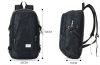 Backpack with USB Charging Port Laptop Backpack Travel Bag Camping Outdoor (Black)