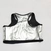 Silvery Fat Burning Sauna Sweat Bra Hot Sweats Body Shaper Top Weight Loss Silver Coated Yoga Bras Women Fitness Set