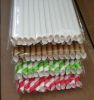 Ready Eco Friendly Diagonal Cut Boba Straws 12mm One Side Sharp Pointed Paper Straw