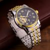 New Design Automatic Mechanical Stainless Steel Band Watch Moon Phase Watch