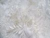 White lace fabric/newest design lace with beaded for wedding gowns