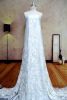 New Design hot sale Embroidered lace Fabric white bridal lace For Wedding gowns/bridal dress