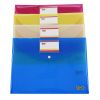 Office Stationery Manufacturer Translucent A4 FC Plastic Document Bags With Card Holder