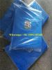 PE tarpaulin waterproof covers coated fabric blue/white 4x5m