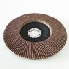 115mm calcined alumina  flap disc make up of sandpaper with 105mm metal backing pad