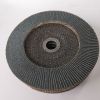 125mm calcined zirconia flap disc with 115mm metal backing pad