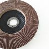 115mm calcined alumina  flap disc make up of sandpaper with 105mm metal backing pad