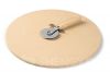 Pizza stone set with cutter and serving rack