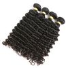 Wholesale human hair bundles with closure,deep wave hairstyles short