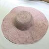 wholeseller fashion lady plain brown cotton sun hats, trend women beach hat, elegant paper floppy hat, recycle customized fashion accessories