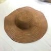 wholeseller fashion lady plain brown cotton sun hats, trend women beach hat, elegant paper floppy hat, recycle customized fashion accessories