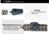 Outdoor survival 250 Paracord keychain climbing ring rope compass key chain