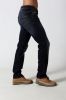 Men's straight stretch denim jeans with 3D whisker and 3D crinkle