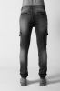 Men's slim black cargo pant