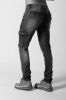 Men's slim black cargo pant