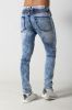 Men's light skinny biker denim jogger