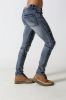 Men's middle blue skinny biker denim jogger