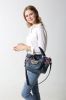 Embellished denim washed handbag