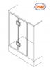 PNP73B-3 Glass To Glass 180 Degree Shower Hinges