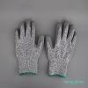 GREY CUT-RESISTANT 5 PU PALM GLOVE