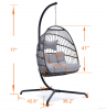 Outdoor Hanging Egg Chair Swing Lounge Chair Soft Deep Cushion Backyard Relax