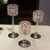 Crystal Candle Holders Set, Tea Light Candlestick for Home Decor