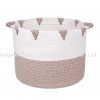  Large Cotton Rope Basket,Baby Laundry Basket Woven Blanket Basket Nursery Bin