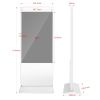 Popular Narrow Bezel 43 Inch White Freestanding LCD Digital Signage Ki