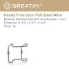 Greatim GT-DP0042, Hands Free Door Pull, Steel Wire, Foot-Operated,Satin Nickel