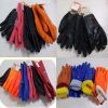 Professional chemical resistant cotton interlock full coated red PVC with knitted wrist glove