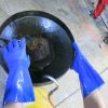 Orange full pvc dipped foam insulated liner safety work glove