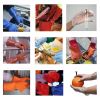 Professional chemical resistant cotton interlock full coated red PVC with knitted wrist glove