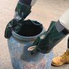 DDsafety 77+countries 25cm Dark green Smooth Fully Dipped PVC Gloves Chemical Resistant Cheap Industrial polyester/cotton Lined