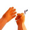 DDsafety Â 15+years low-cost manufacturer gloves. Long Latex Coated Crinkle Orange latex coated crinkle finish on the palm glove