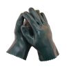 DDsafety 77+countries 25cm Dark green Smooth Fully Dipped PVC Gloves Chemical Resistant Cheap Industrial polyester/cotton Lined