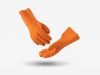 DDsafety Â 15+years low-cost manufacturer gloves. Long Latex Coated Crinkle Orange latex coated crinkle finish on the palm glove