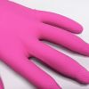 DDSAFETY Director Factory Cheap price pink spray flock maximum grip fish-scale pattern dishwashing car cleaning Â household latex glove