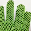 ABC SAFETY Green Cotton Canvas Drill Gloves PVC Dots Palm &amp; Straight or Wing Thumb.