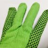 ABC SAFETY Green Cotton Canvas Drill Gloves PVC Dots Palm &amp; Straight or Wing Thumb.