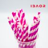 2020 IBAOR factory biodegradable striped paper drinking straws wholesale in bulk manufacturer in China