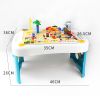 Play platoon kids activity table set -3 in 1 Water table ,Craft table and building brick table with storage