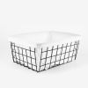 Black metal wire stora...
