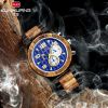 Top Selling Brand Watches Day/date Feature Personality Wood Watches Men With Gift Boxes