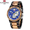 Top Selling Brand Watches Day/date Feature Personality Wood Watches Men With Gift Boxes