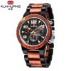 Top Selling Brand Watches Day/date Feature Personality Wood Watches Men With Gift Boxes