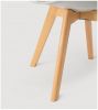 Design Beech Wood Lounge Chairs PP Seat Plastic Dining Chair 