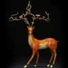 Outdoor Garden Decorative Sika Deer Statues Cast Metal Bronze Deer Sculpture