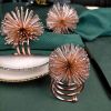 Napkin rings with PET glitter pom pom flower handmade table decorations